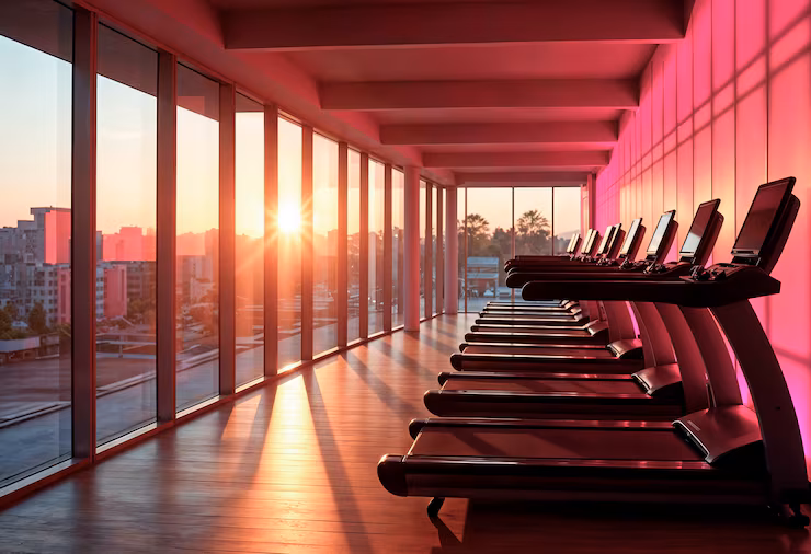 Modern gym interior with fitness equipment at FitZone Gym Ahmedabad